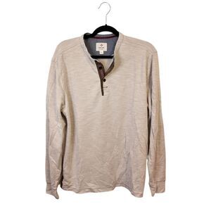 True Grit Light Tan Long Sleeve Henley Men's L